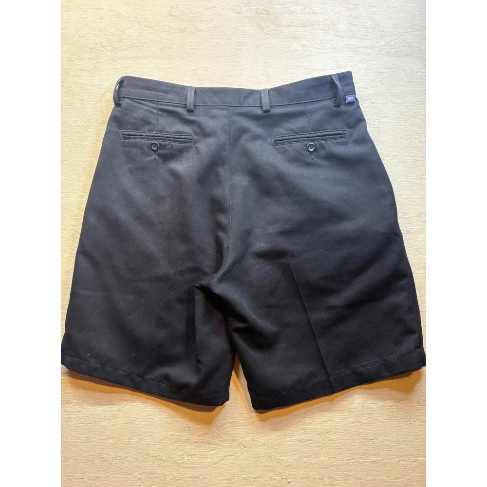 VTG 90s Dockers Golf Shorts Mens 33 Cadet Black Twill Pleated Quiet Money Dad